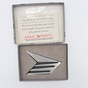 Canada Post Corporation Logo - Genuine Pewter Paperweight